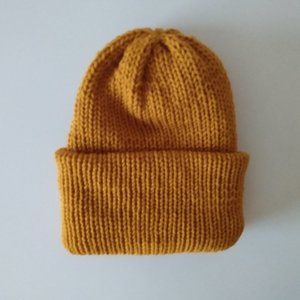 Serenity and Luxe | Gold Double Knit Rasta Beanie Tam | One Size